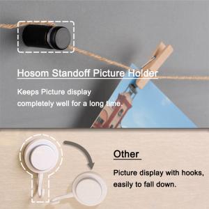 HOSOM String Picture Hanger with Clips, 16.5 FT String Photo Display for Bedroom, Wall Photo Display with 30 Clips for Hanging Pictures