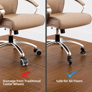 HOSOM 5-Pack Office Chair Wheels for IKEA, 10mm Stem Caster Wheels Safe for Hardwood Floors and Carpet, Heavy Duty 3